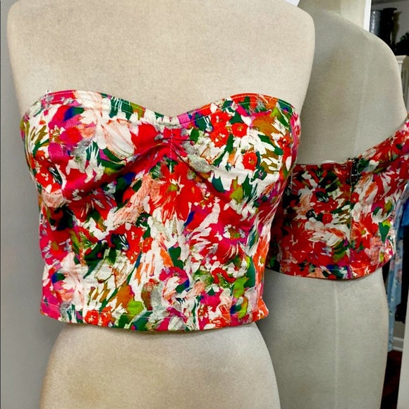 Floral Strapless Bustier Top from GUESS - Picture 1 of 13